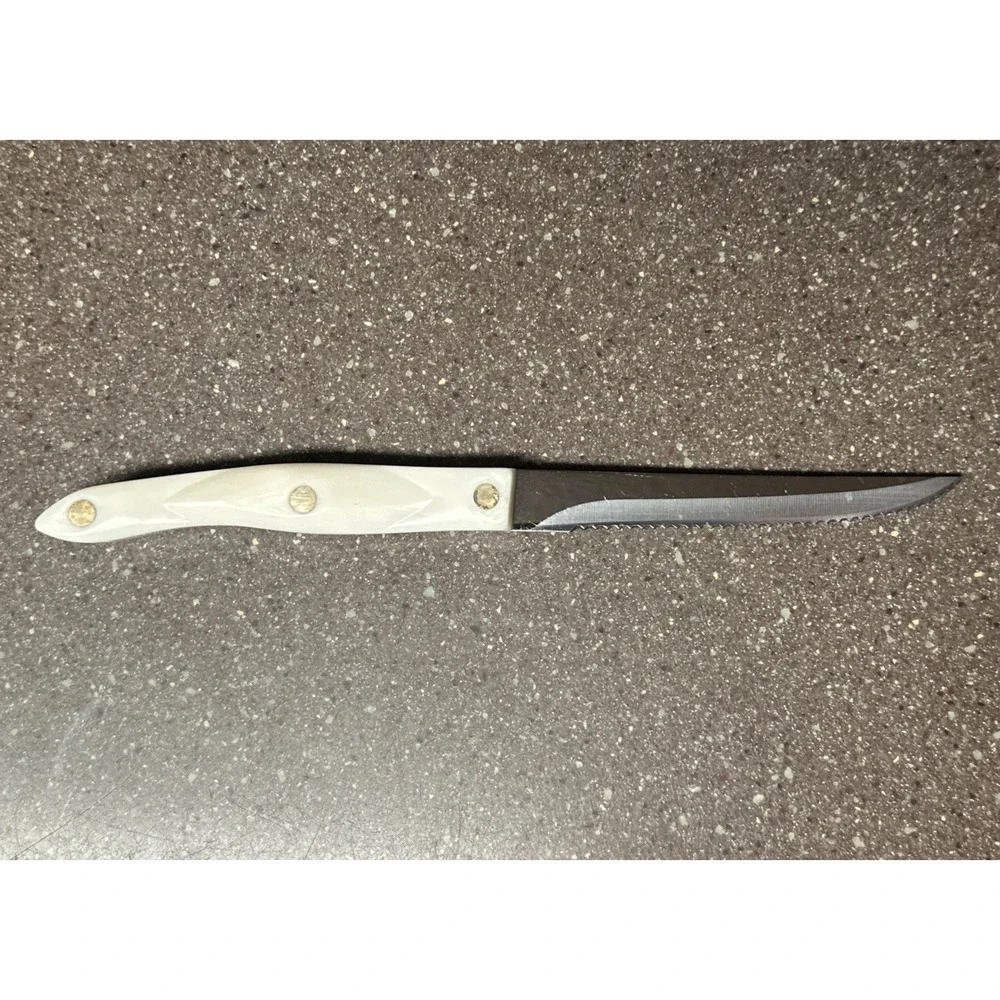 CUTCO 1721 KN Trimmer Utility Knife White Pearl Handle Serrated USA Made